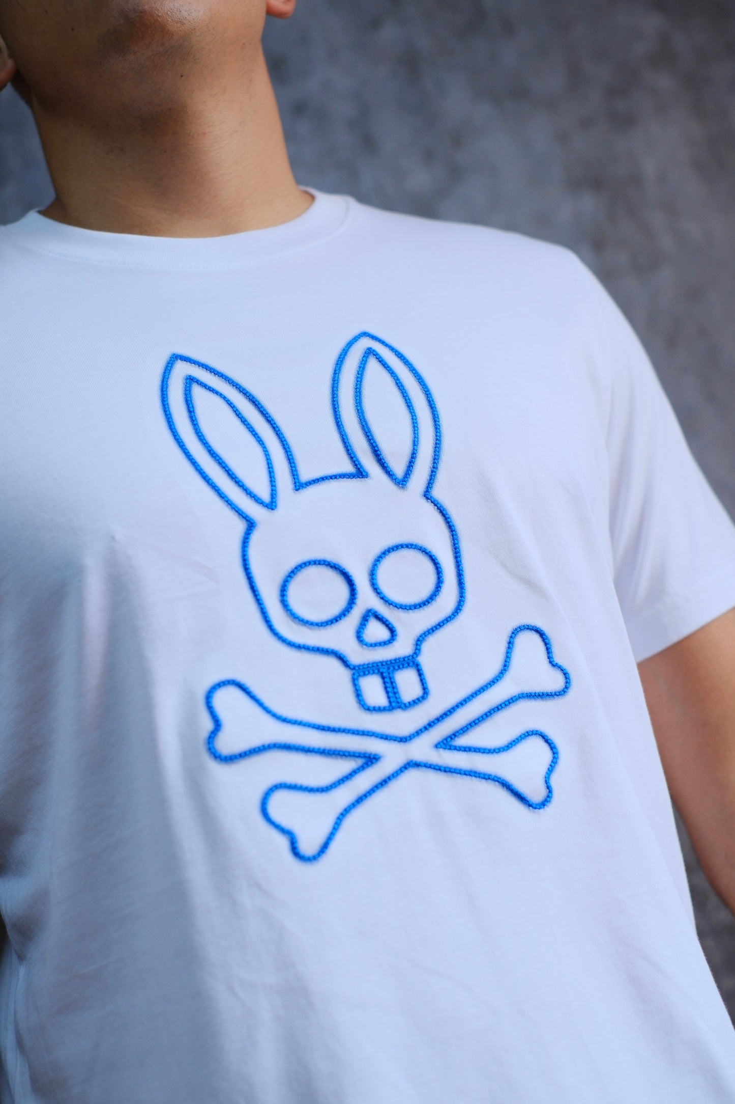 Camiseta PSY Blanca Logo Azul