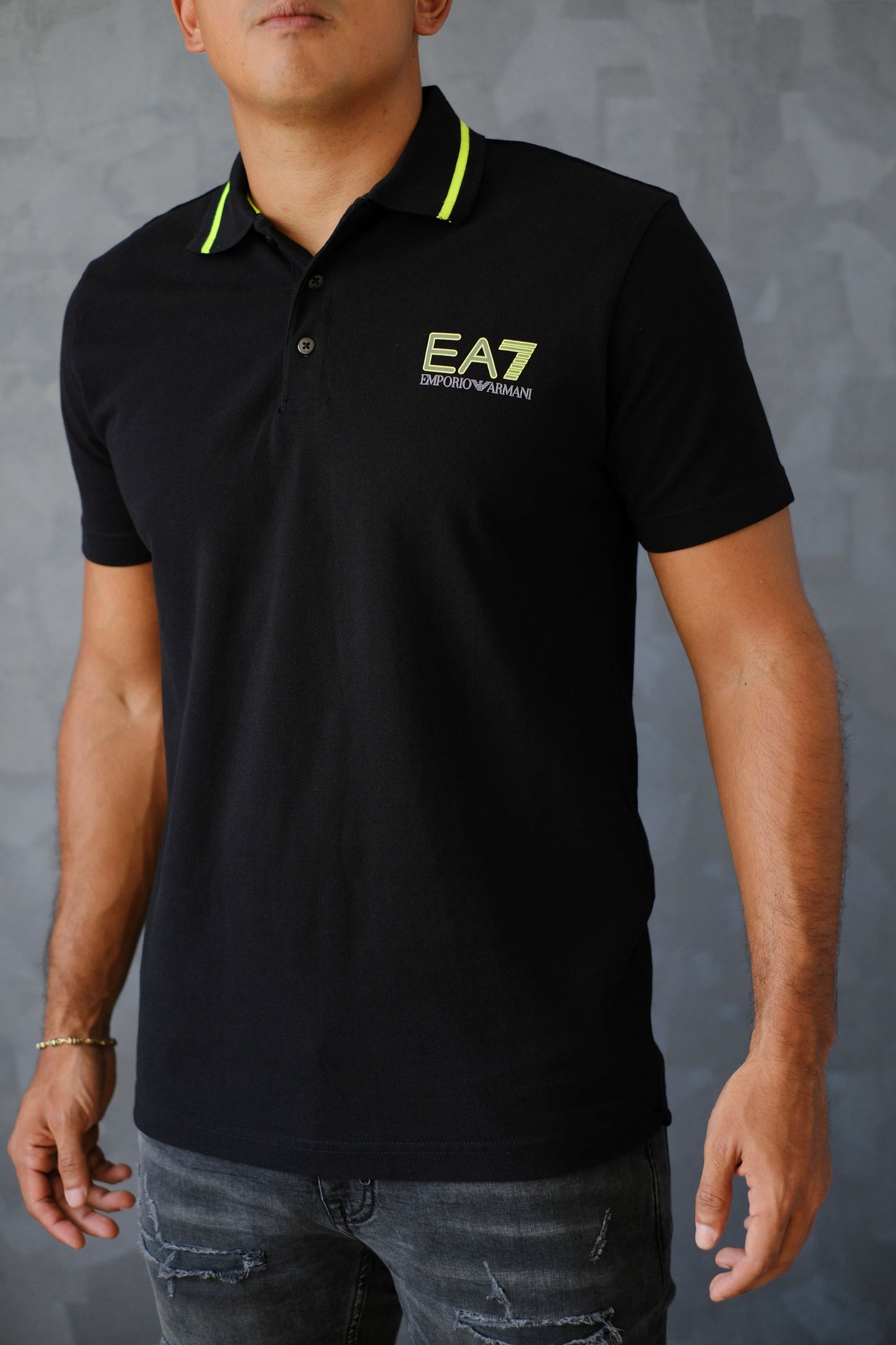 Polo EMP Negra Logo Verde