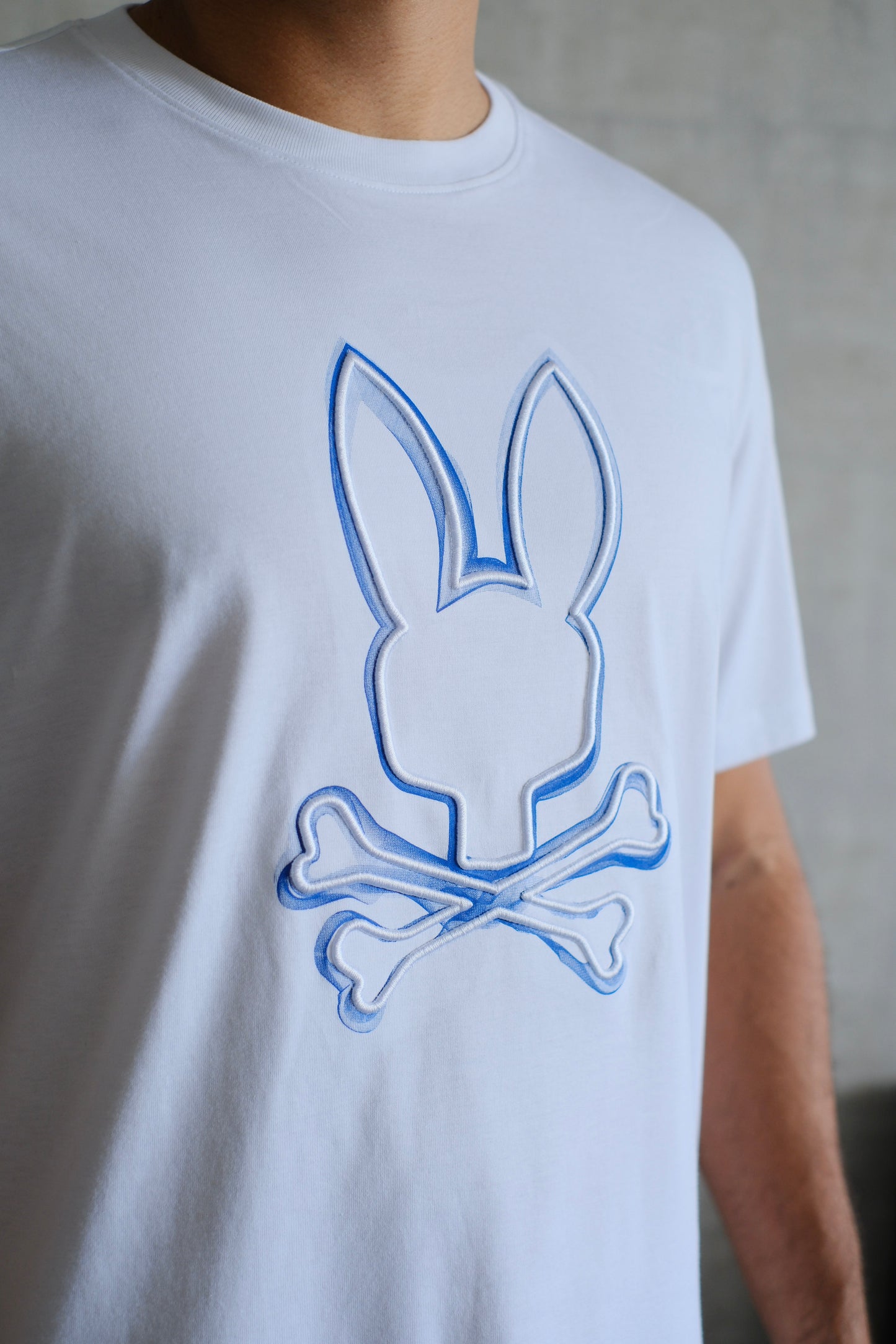 Camiseta PSY Blanca Logo Azul