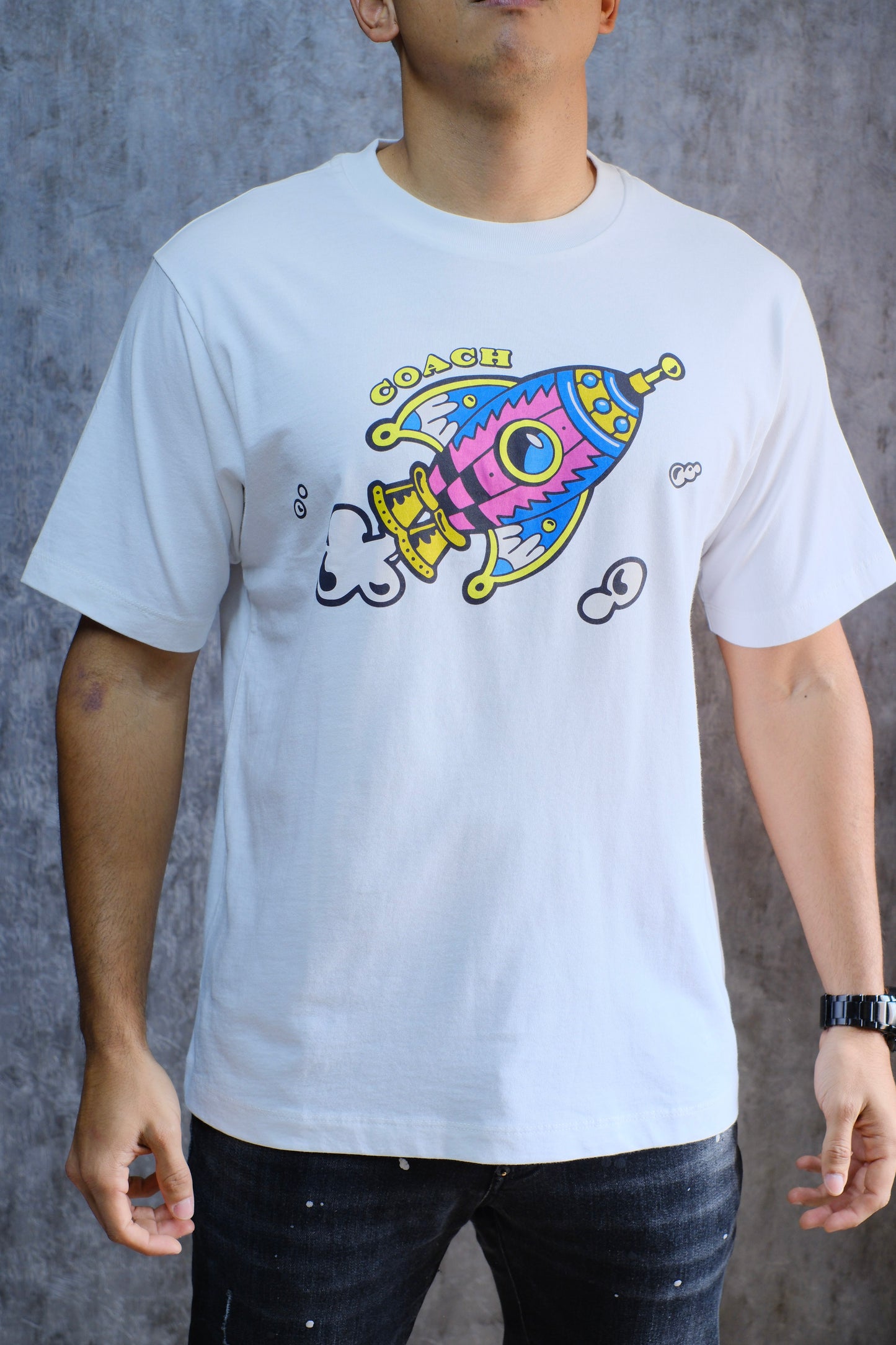 Camiseta COA Blanca Logo Cohete