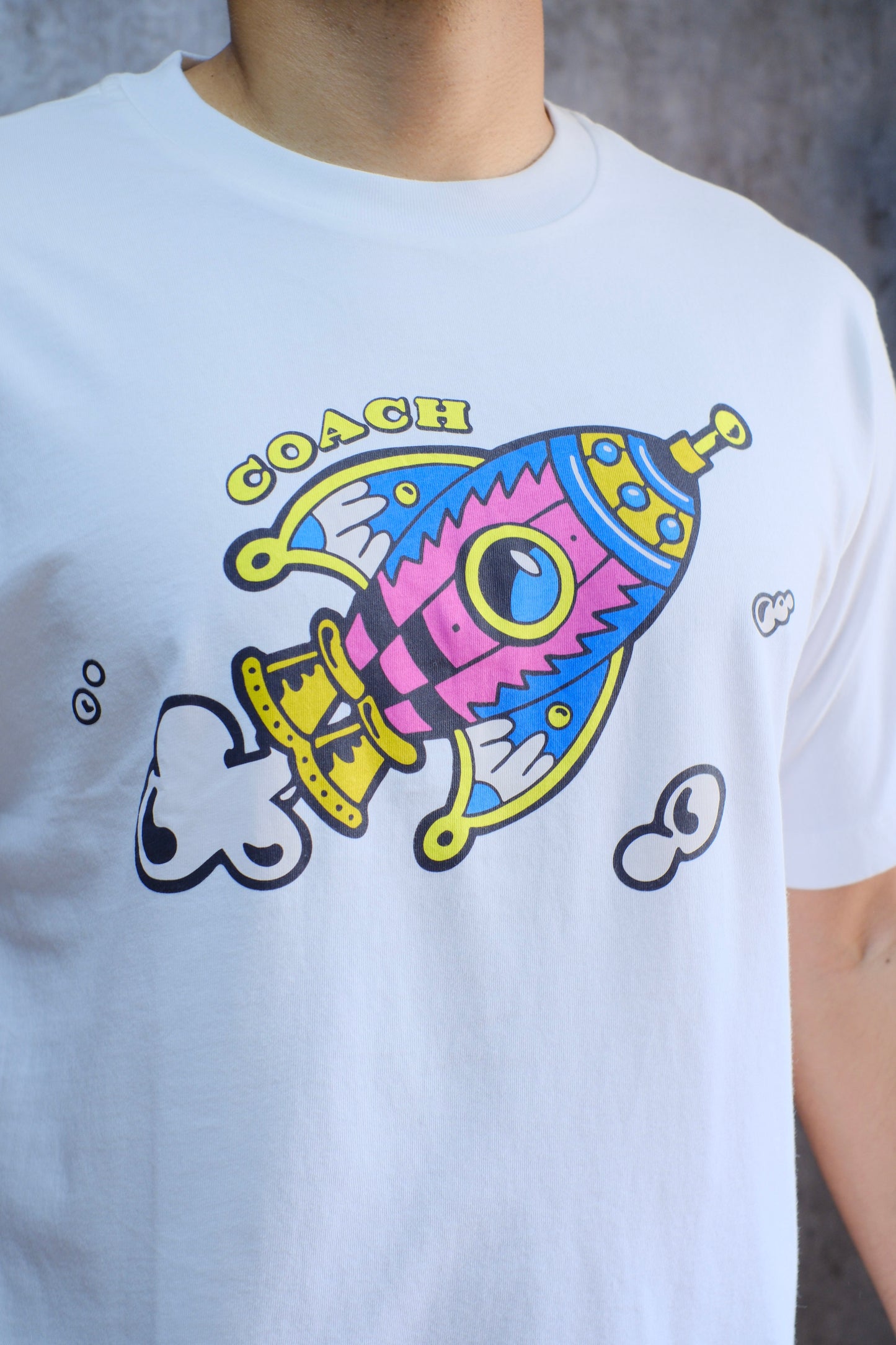 Camiseta COA Blanca Logo Cohete