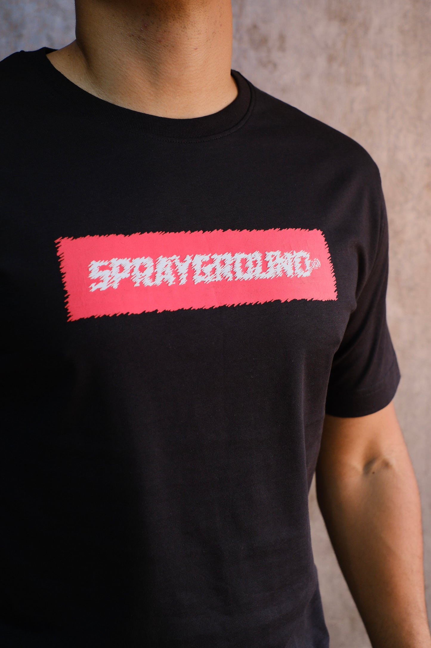 Camiseta SPR Negra Logo Rojo