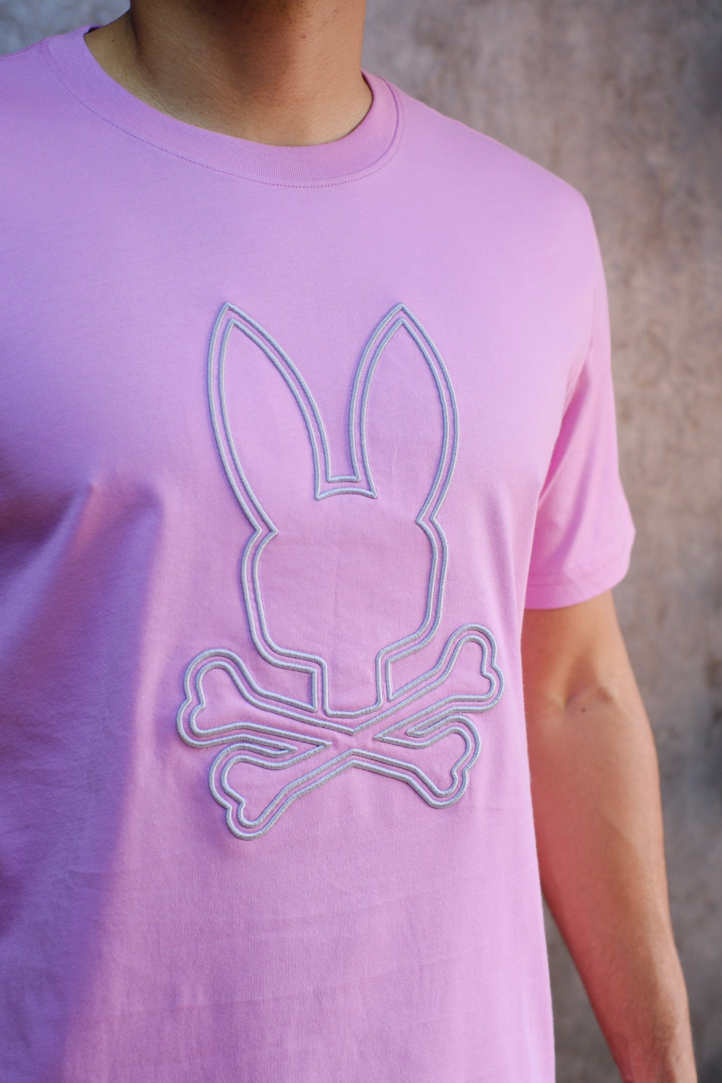 Camiseta PSY Rosa Logo Gris
