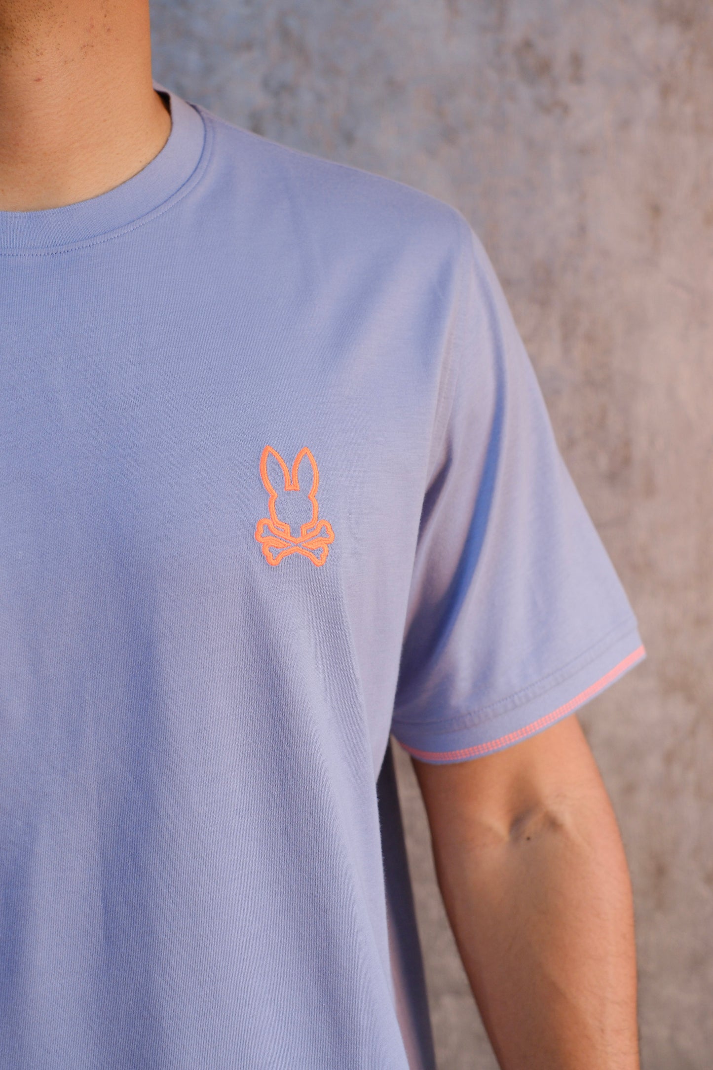Camiseta PSY Azul Logo Naranja