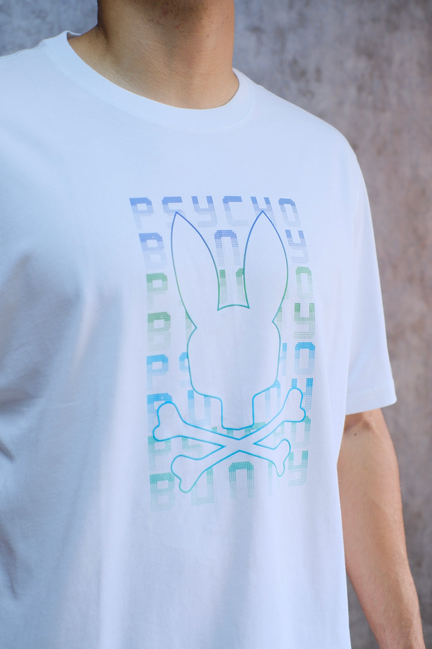 Camiseta PSY Blanca Logo Azul