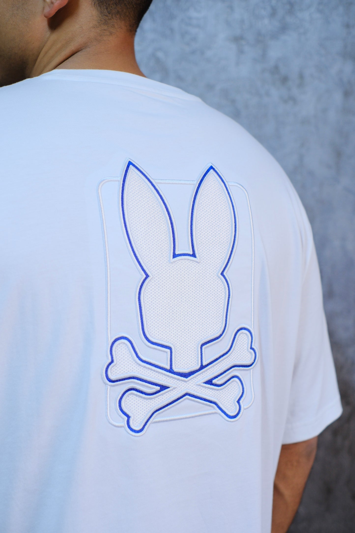 Camiseta PSY Blanca logo Azul