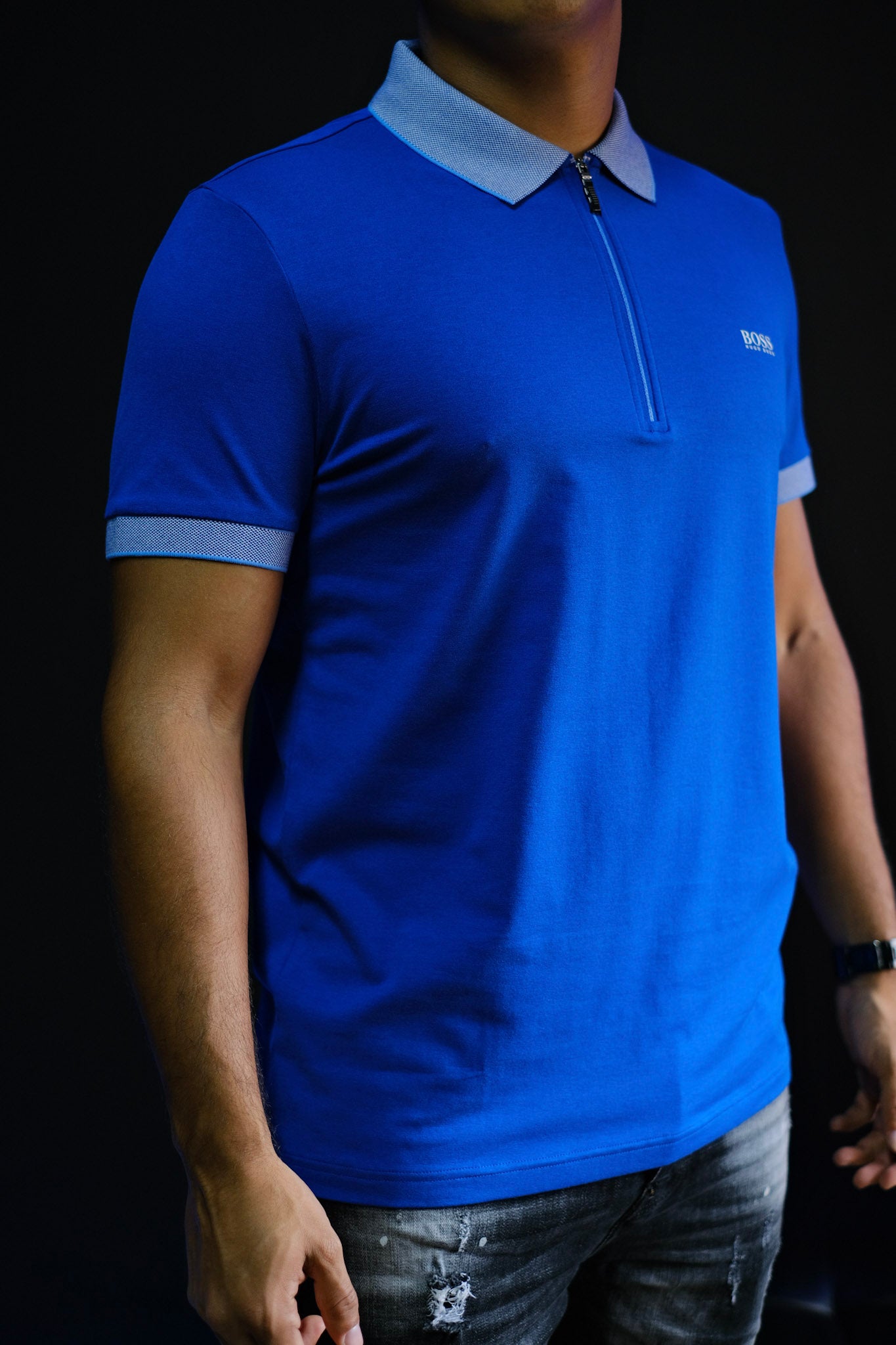 Polo HUG Azul Cremallera