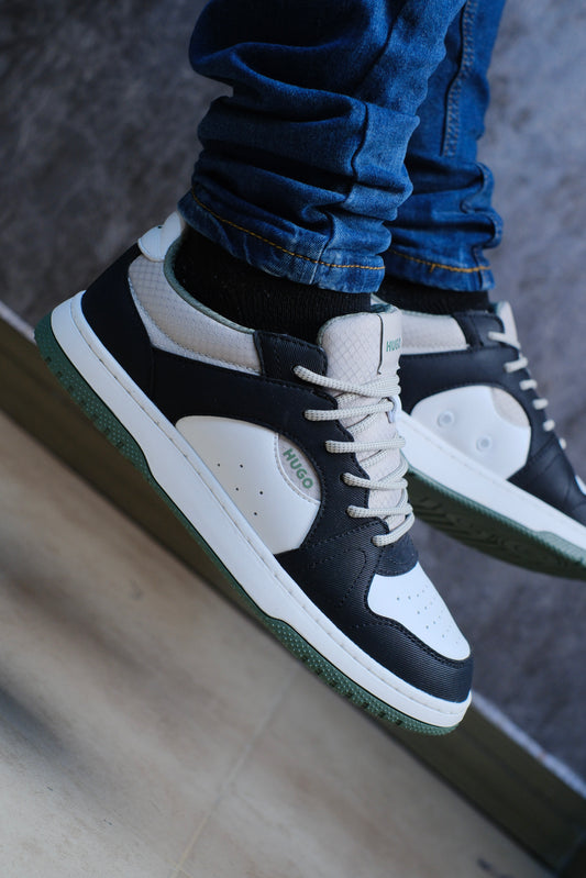 Tenis HUG Negros con Detalles Verdes