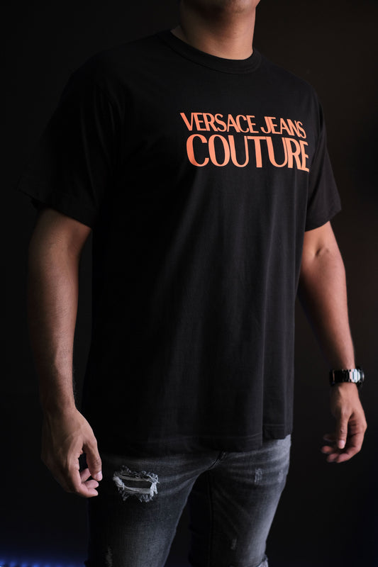 Camiseta VER Negra Logo Naranja