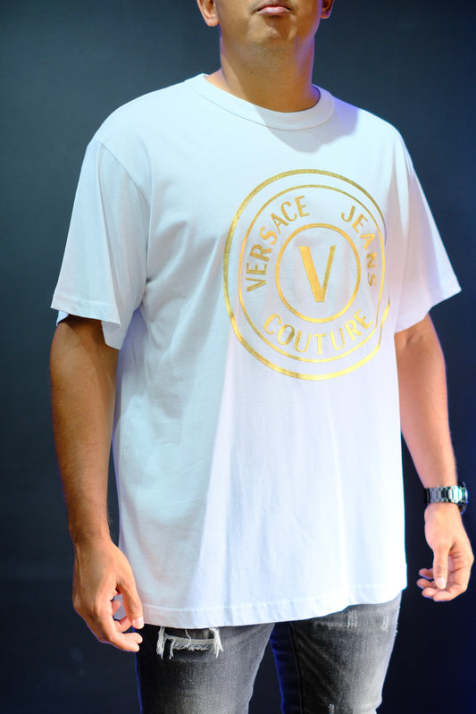camiseta VER blanca logo dorado