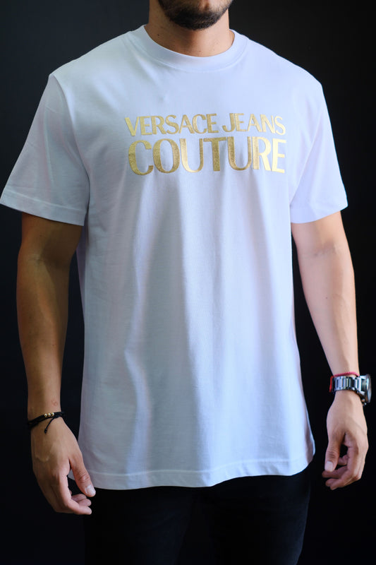 Camiseta VER Blanca Logo Dorado