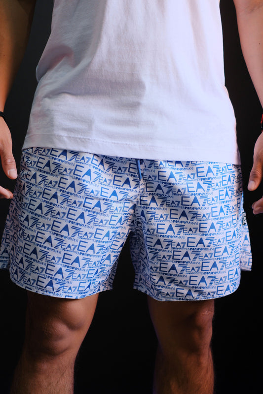 Pantaloneta EMP Blanca Letras Azules