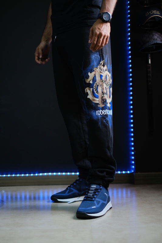 Sudadera ROB Negra Logo Dorado