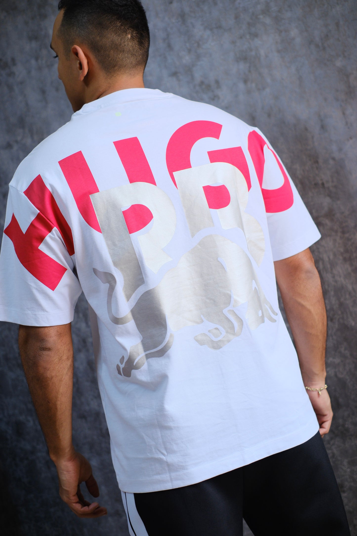 Camiseta HUG RB Blanca Estampado Rojo