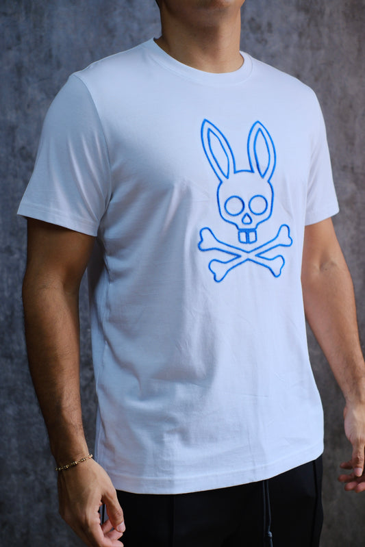 Camiseta PSY Blanca Logo Azul