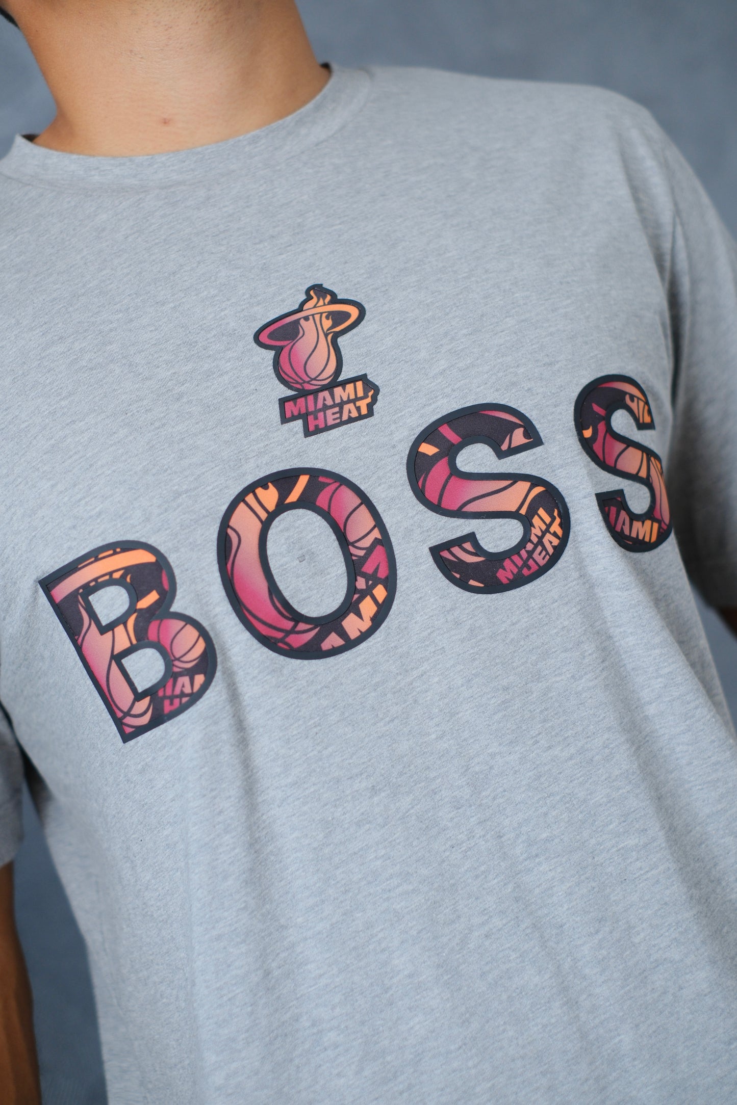 Camiseta HUG gris logo Miami Heat