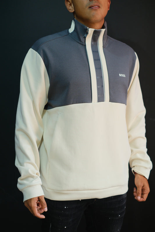 Chaqueta HUG blanca con gris