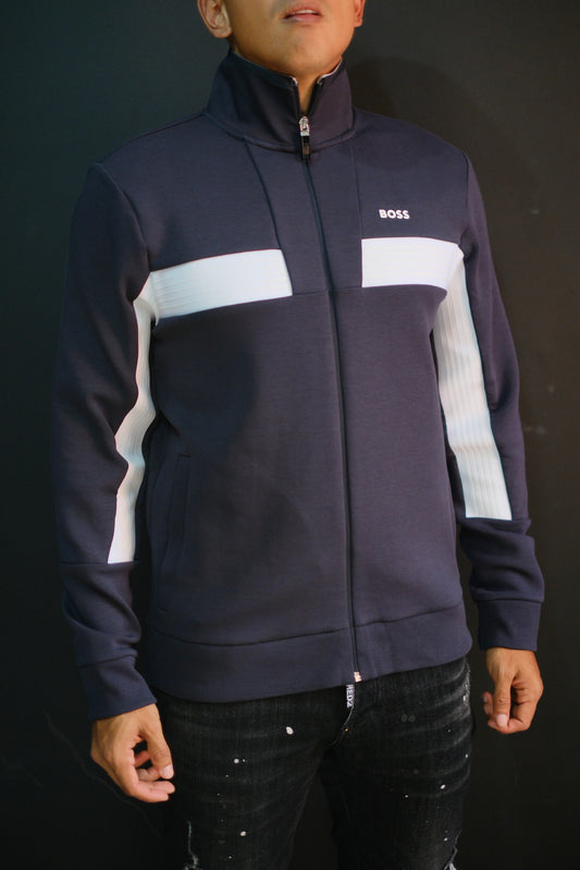 Chaqueta HUG negra con blanco
