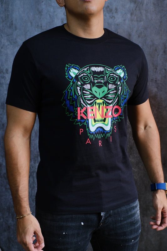 Camiseta KEN Negra Estampado Verde
