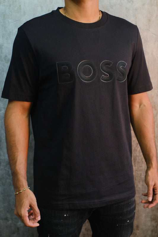 Camiseta HUG negra logo en gel 3D
