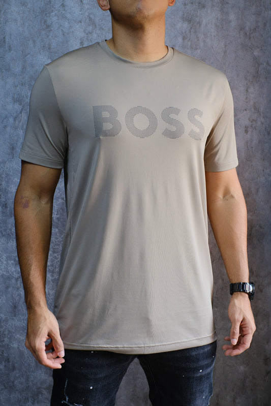 Camiseta HUG Beige Oscuro Tela Deportiva
