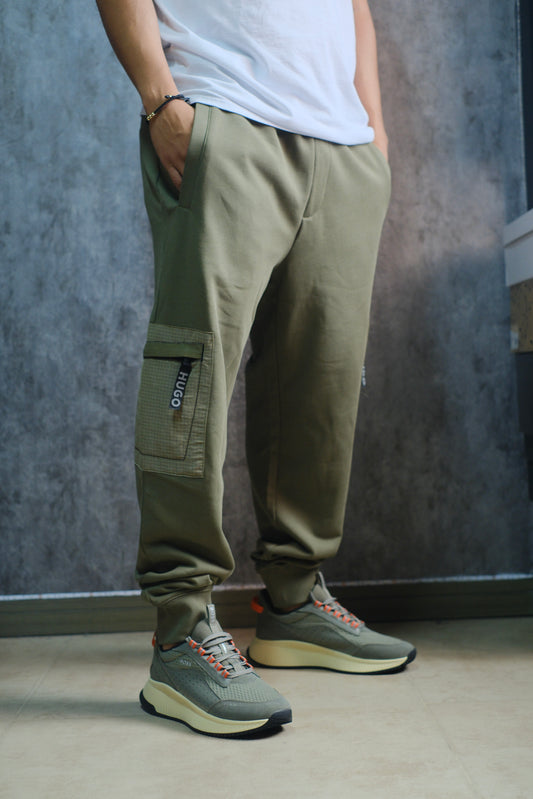 Sudadera HUG verde militar