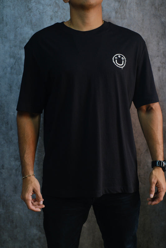 Camiseta HUG Negra Linea Blue