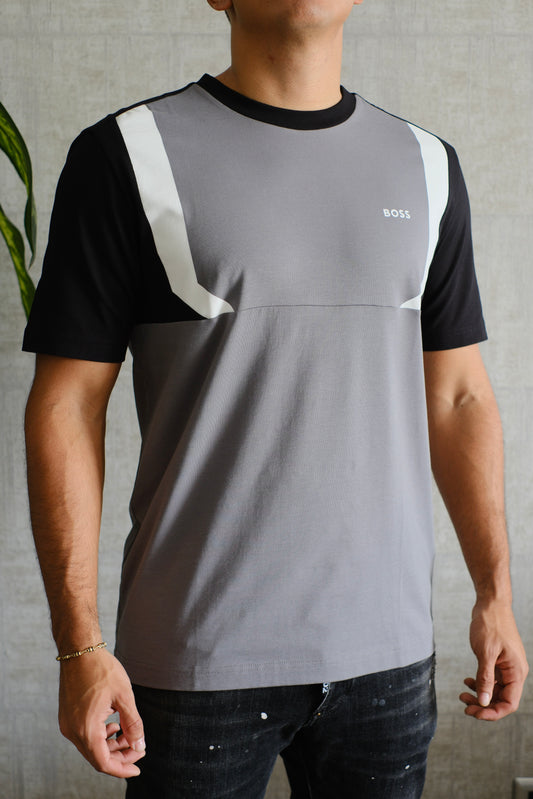 Camiseta HUG gris con negro