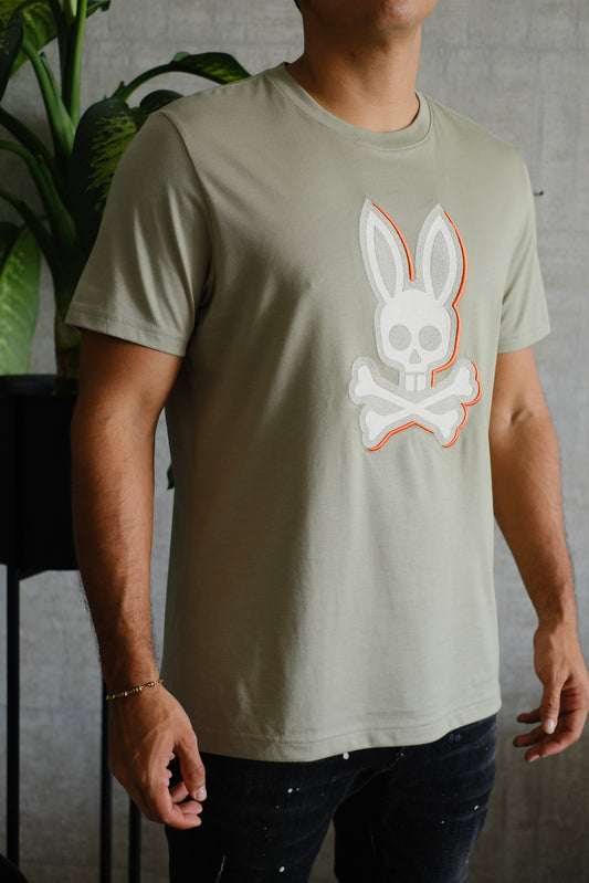 Camiseta PSY verde logo claro