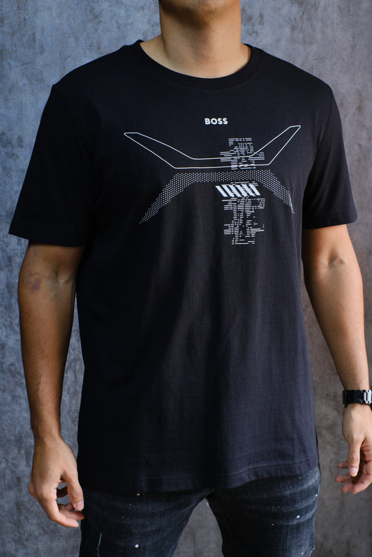 Camiseta HUG Negra Logo Blanco
