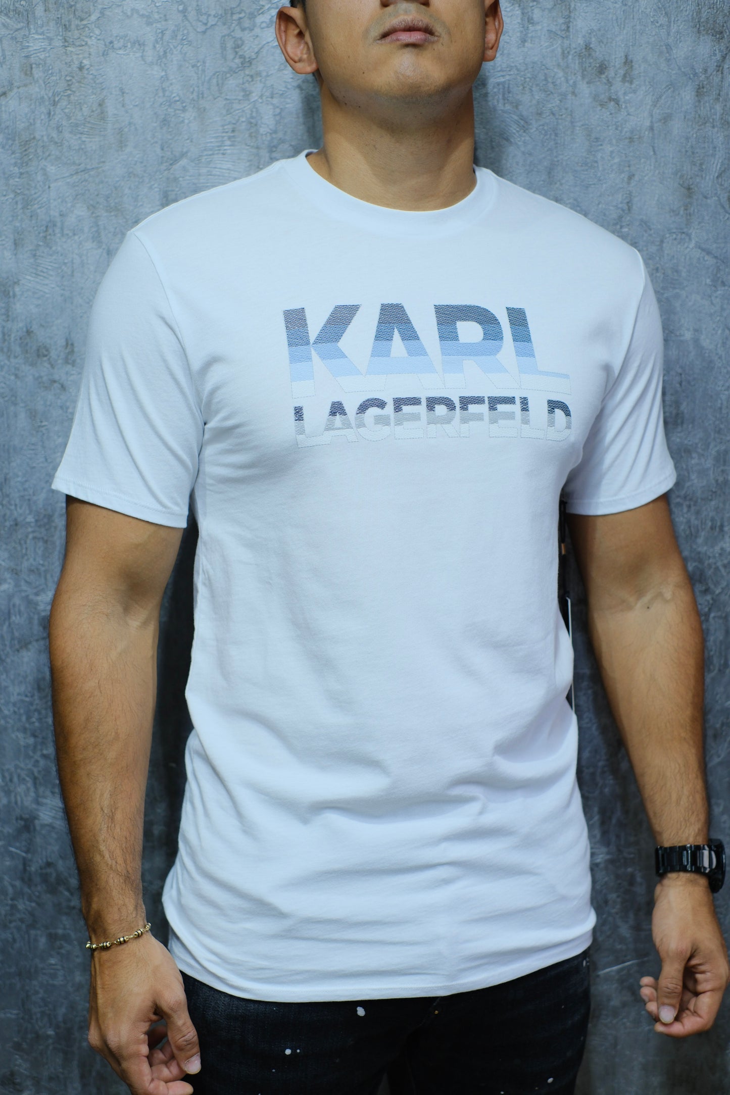 Camiseta KAR Blanco Logo Azul