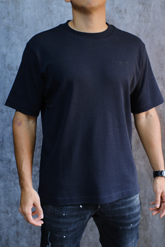Camiseta COA negra Logo Bordado Oversize