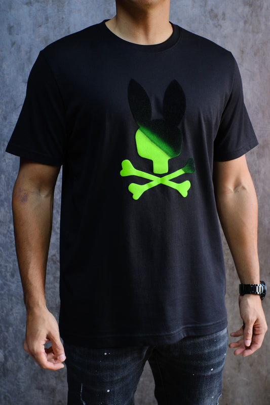 Camiseta PSY Negra Logo Verde