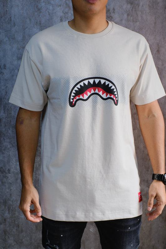 Camiseta SPR Beige Logo Con detalles Grises