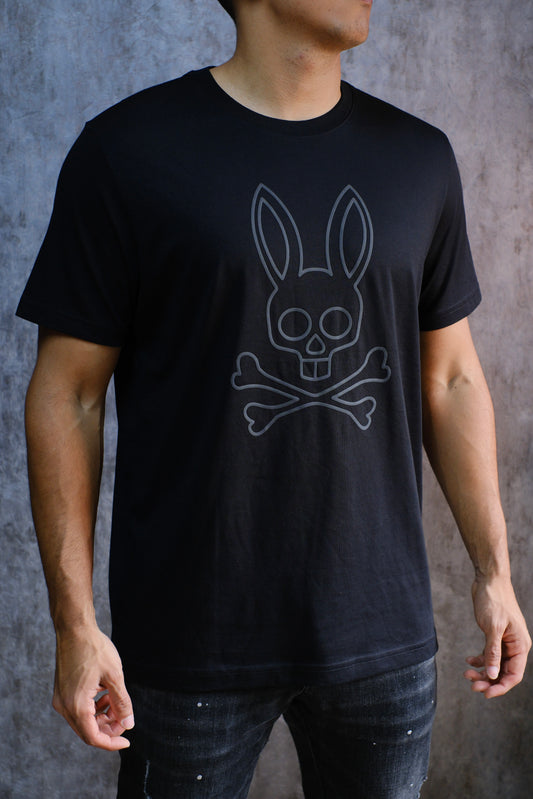 Camiseta PSY Negra logo Gris