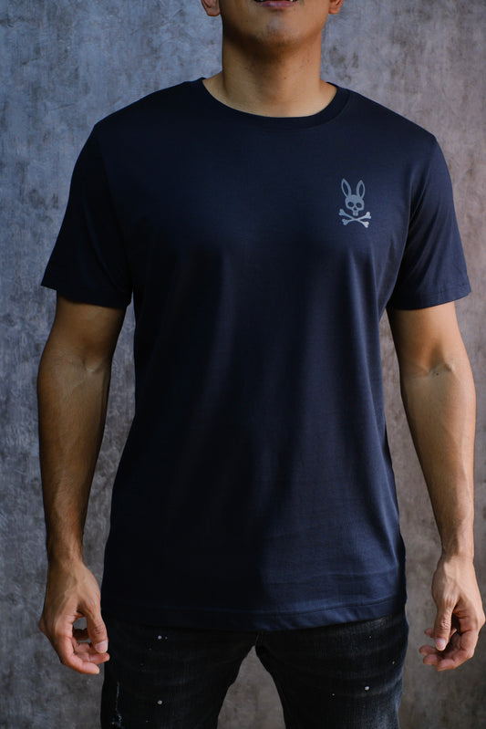 Camiseta PSY Negra logo Gris