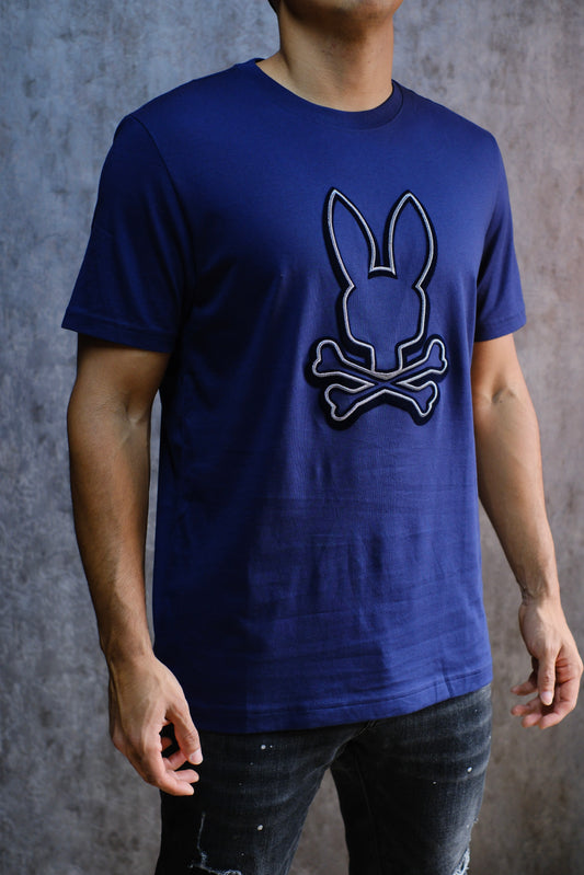 Camiseta PSY Azul Logo Bordado