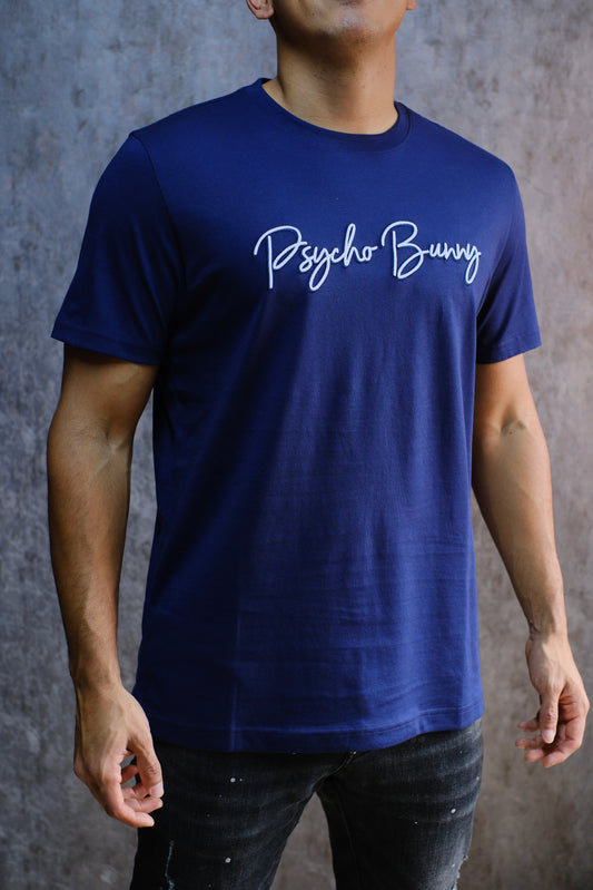 Camiseta PSY Azul logo bordado