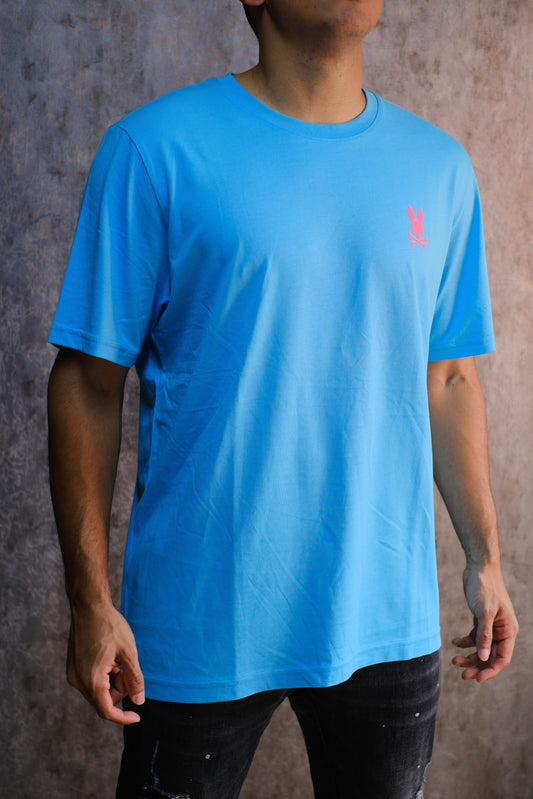 Camiseta PSY Azul Logo Naranja