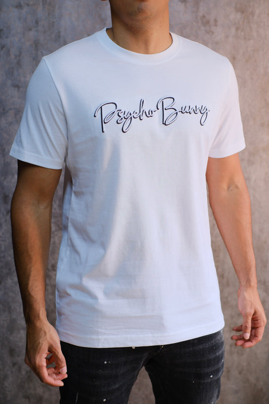 Camiseta PSY Blanca Logo Bordado