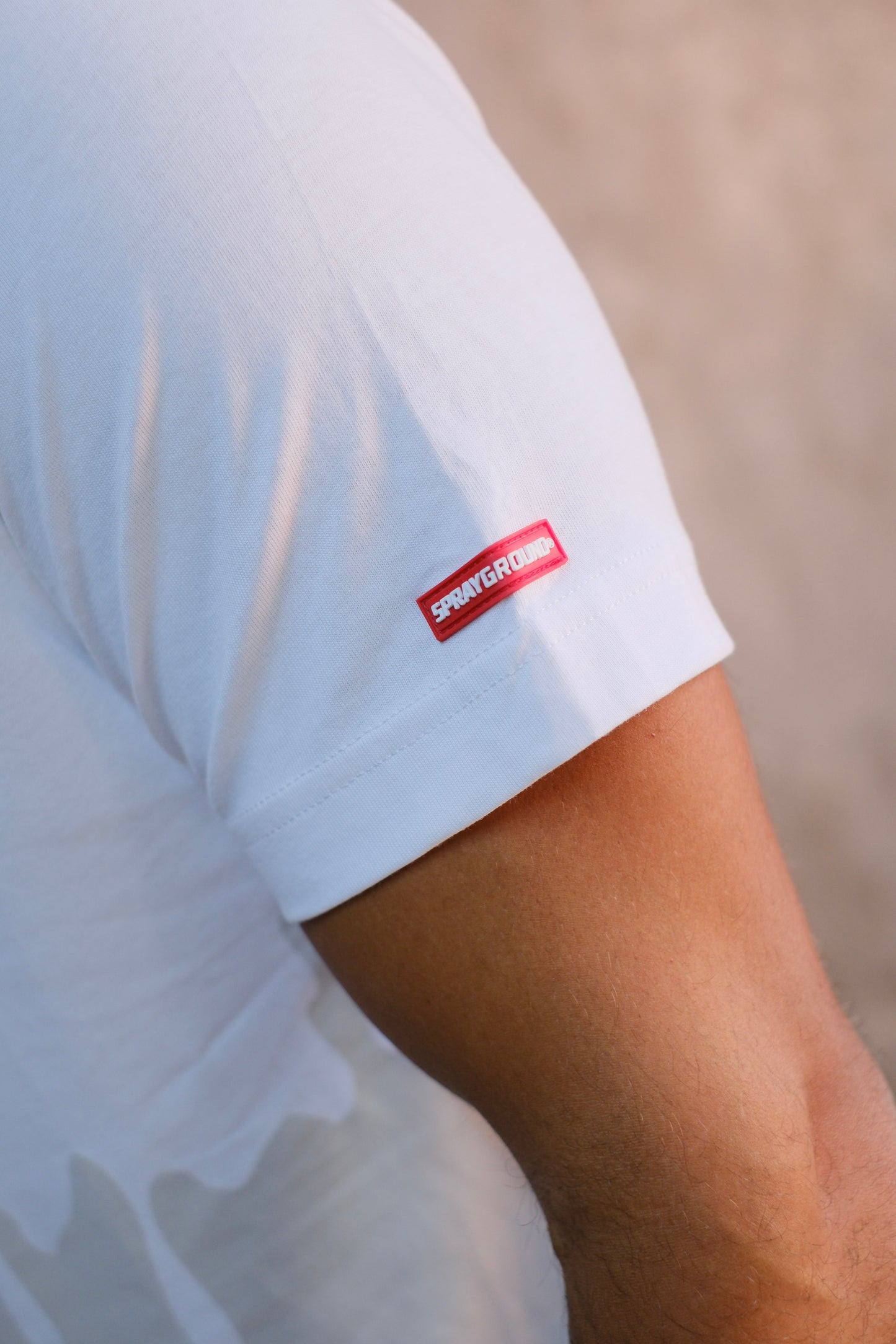 Camiseta SPR Blanca Con Detalles beige
