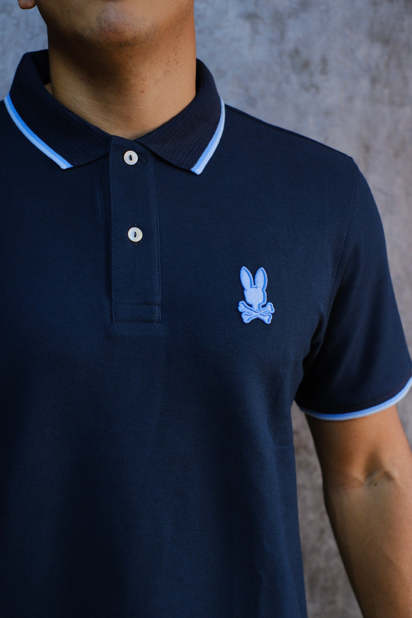 Polo PSY Azul Logo Bordado