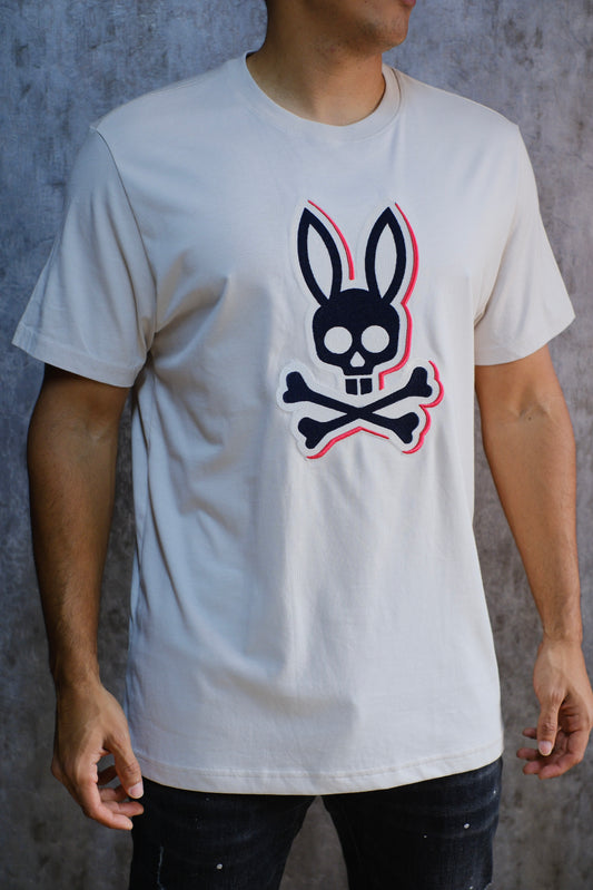 Camiseta PSY Beige Logo Bordado
