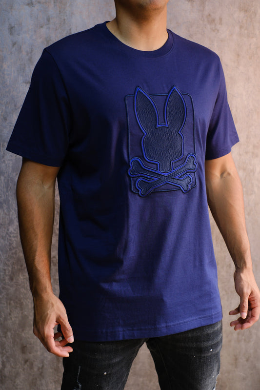 Camiseta PSY Azul Logo Bordado