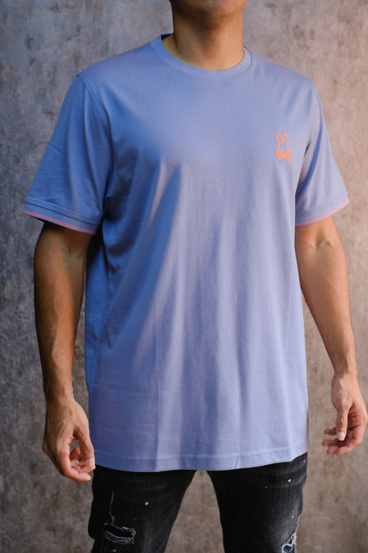 Camiseta PSY Azul Logo Naranja