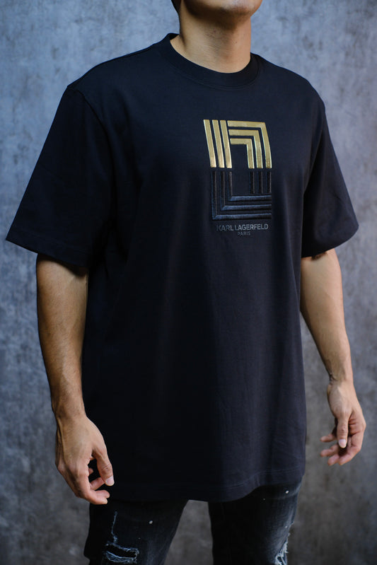 Camiseta KAR Negra Logo Dorado