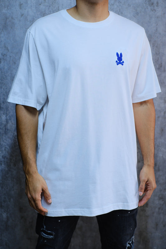 Camiseta PSY Blanca logo Azul