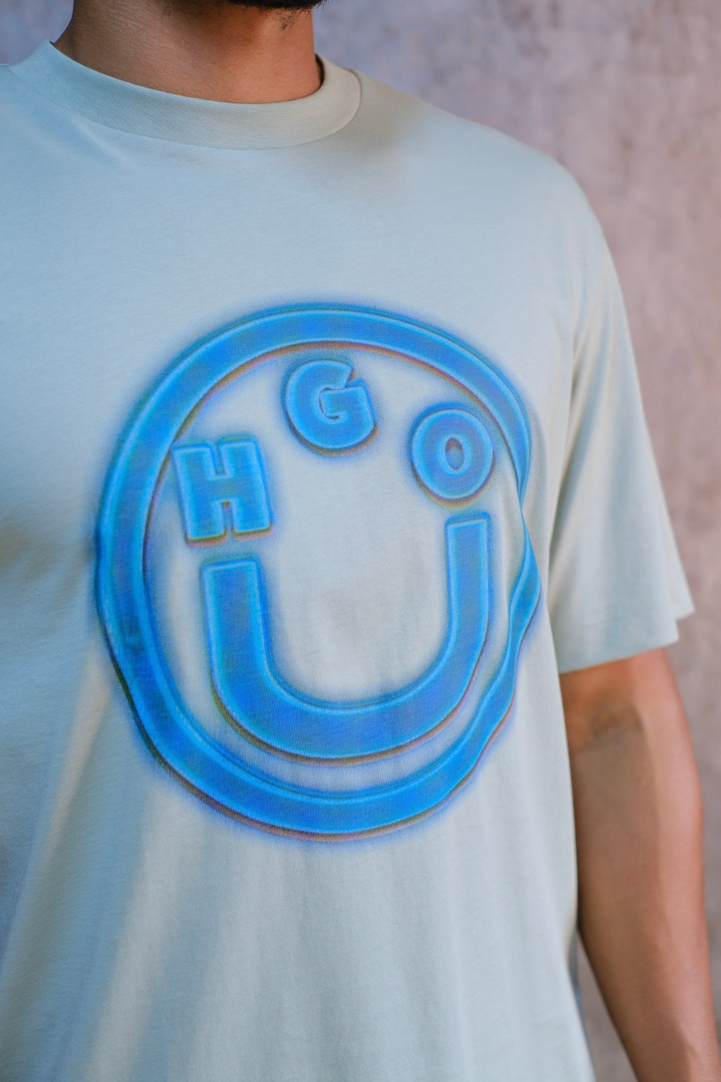Camiseta KAR Verde Limón Logo Azul
