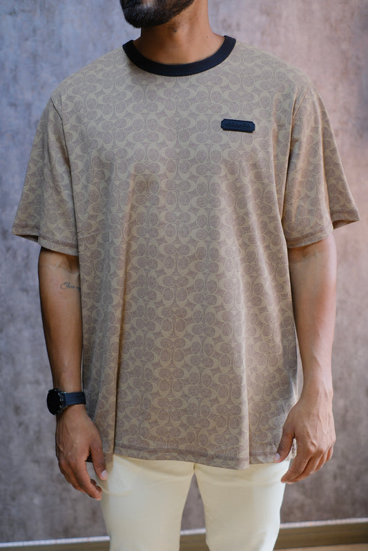 Camiseta COA Beige Logo Negro