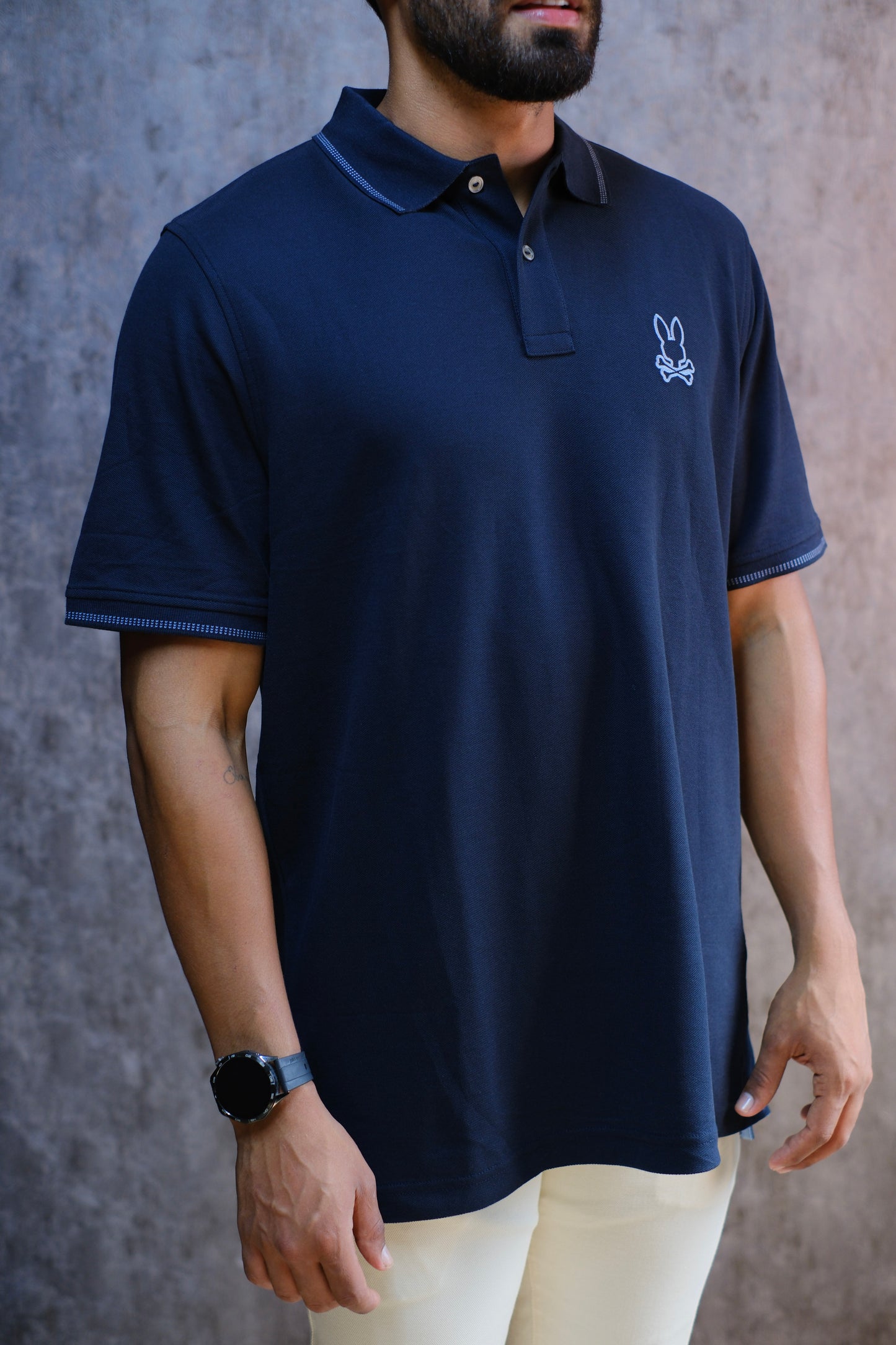 Polo PSY Azul Marino logo Bordado